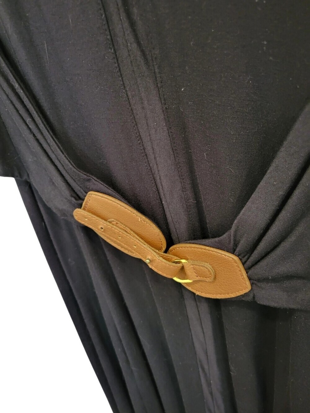 Completely Me By Liz Lange Classic  Black Midi Dress 3/4 Sleeves V Neck  Large - Picture 2 of 6